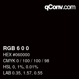 Código de color: RGB 6 0 0 | qconv.com