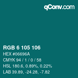 Color code: RGB 6 105 106 | qconv.com