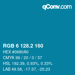 カラーコード: RGB 6 128.2 160 | qconv.com