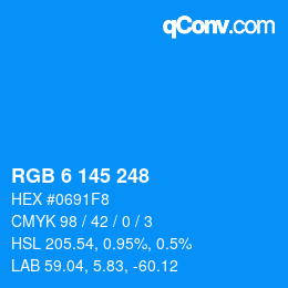 Color code: RGB 6 145 248 | qconv.com