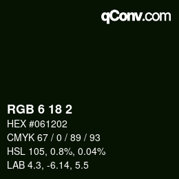 Color code: RGB 6 18 2 | qconv.com