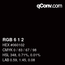 Color code: RGB 6 1 2 | qconv.com