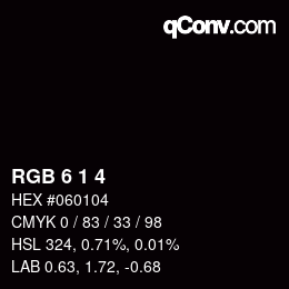 Color code: RGB 6 1 4 | qconv.com