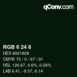 Farbcode: RGB 6 24 8 | qconv.com