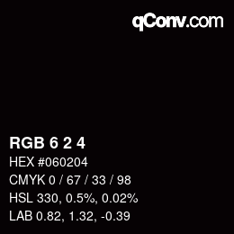 カラーコード: RGB 6 2 4 | qconv.com