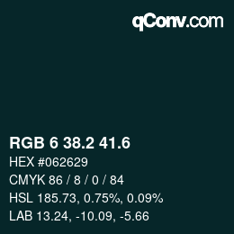 カラーコード: RGB 6 38.2 41.6 | qconv.com