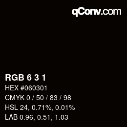 Color code: RGB 6 3 1 | qconv.com