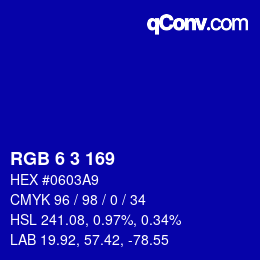 Color code: RGB 6 3 169 | qconv.com