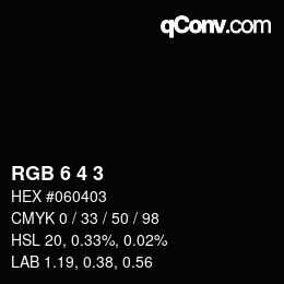 颜色代码: RGB 6 4 3 | qconv.com