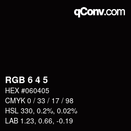 Color code: RGB 6 4 5 | qconv.com