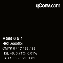 カラーコード: RGB 6 5 1 | qconv.com