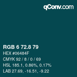 カラーコード: RGB 6 72.8 79 | qconv.com
