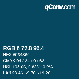 カラーコード: RGB 6 72.8 96.4 | qconv.com