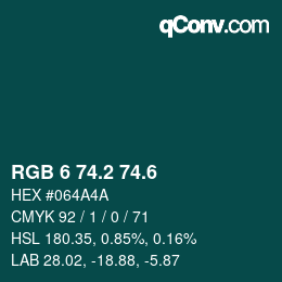 カラーコード: RGB 6 74.2 74.6 | qconv.com