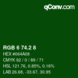 カラーコード: RGB 6 74.2 8 | qconv.com