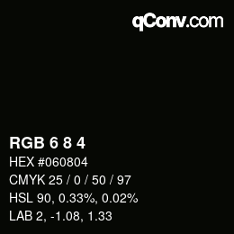 カラーコード: RGB 6 8 4 | qconv.com