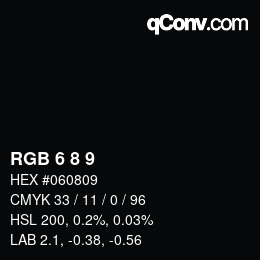 Farbcode: RGB 6 8 9 | qconv.com