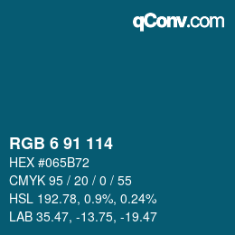 Color code: RGB 6 91 114 | qconv.com