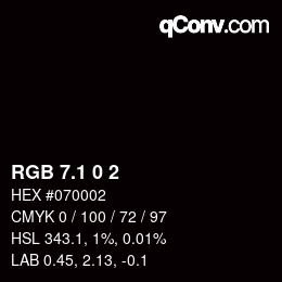 カラーコード: RGB 7.1 0 2 | qconv.com