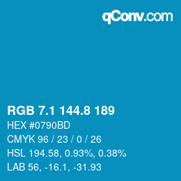 Color code: RGB 7.1 144.8 189 | qconv.com