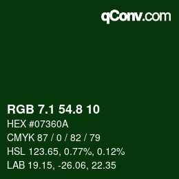 Color code: RGB 7.1 54.8 10 | qconv.com