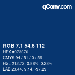 Color code: RGB 7.1 54.8 112 | qconv.com