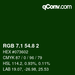 カラーコード: RGB 7.1 54.8 2 | qconv.com