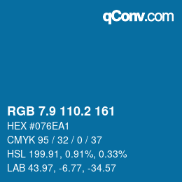 Farbcode: RGB 7.9 110.2 161 | qconv.com