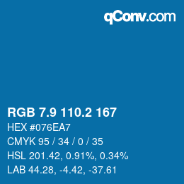 Color code: RGB 7.9 110.2 167 | qconv.com