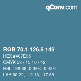 Color code: RGB 70.1 126.8 149 | qconv.com