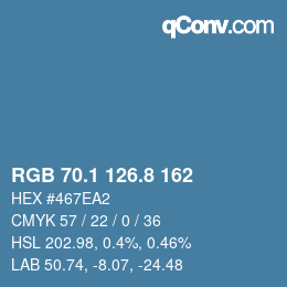 Color code: RGB 70.1 126.8 162 | qconv.com