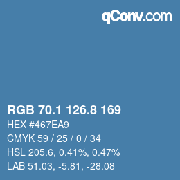 Color code: RGB 70.1 126.8 169 | qconv.com