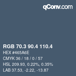 カラーコード: RGB 70.3 90.4 110.4 | qconv.com