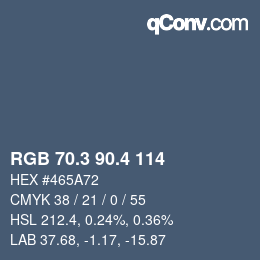カラーコード: RGB 70.3 90.4 114 | qconv.com