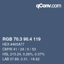 カラーコード: RGB 70.3 90.4 119 | qconv.com