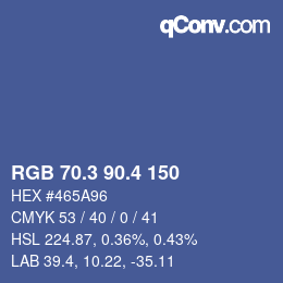 カラーコード: RGB 70.3 90.4 150 | qconv.com