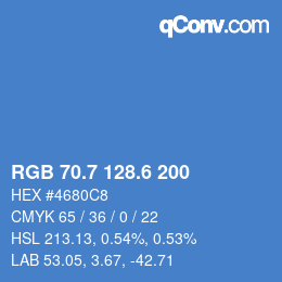 カラーコード: RGB 70.7 128.6 200 | qconv.com