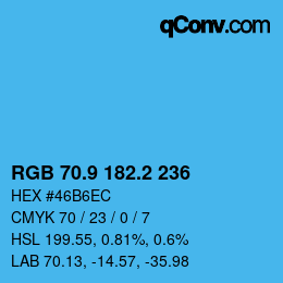 Color code: RGB 70.9 182.2 236 | qconv.com
