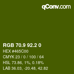 カラーコード: RGB 70.9 92.2 0 | qconv.com
