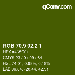 カラーコード: RGB 70.9 92.2 1 | qconv.com