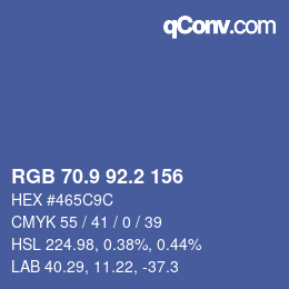 Color code: RGB 70.9 92.2 156 | qconv.com