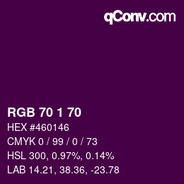Color code: RGB 70 1 70 | qconv.com