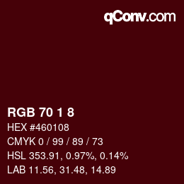 カラーコード: RGB 70 1 8 | qconv.com