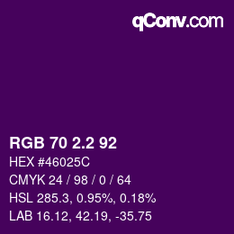 カラーコード: RGB 70 2.2 92 | qconv.com