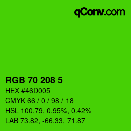 Color code: RGB 70 208 5 | qconv.com