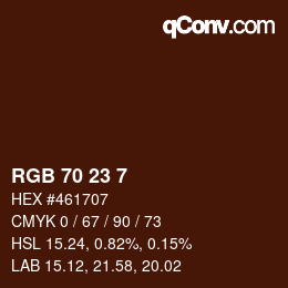 Color code: RGB 70 23 7 | qconv.com