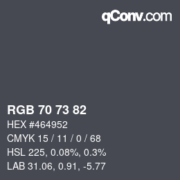 Código de color: RGB 70 73 82 | qconv.com