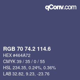 カラーコード: RGB 70 74.2 114.6 | qconv.com