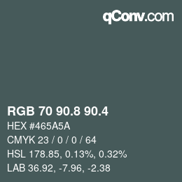 カラーコード: RGB 70 90.8 90.4 | qconv.com