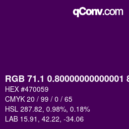 カラーコード: RGB 71.1 0.80000000000001 89 | qconv.com